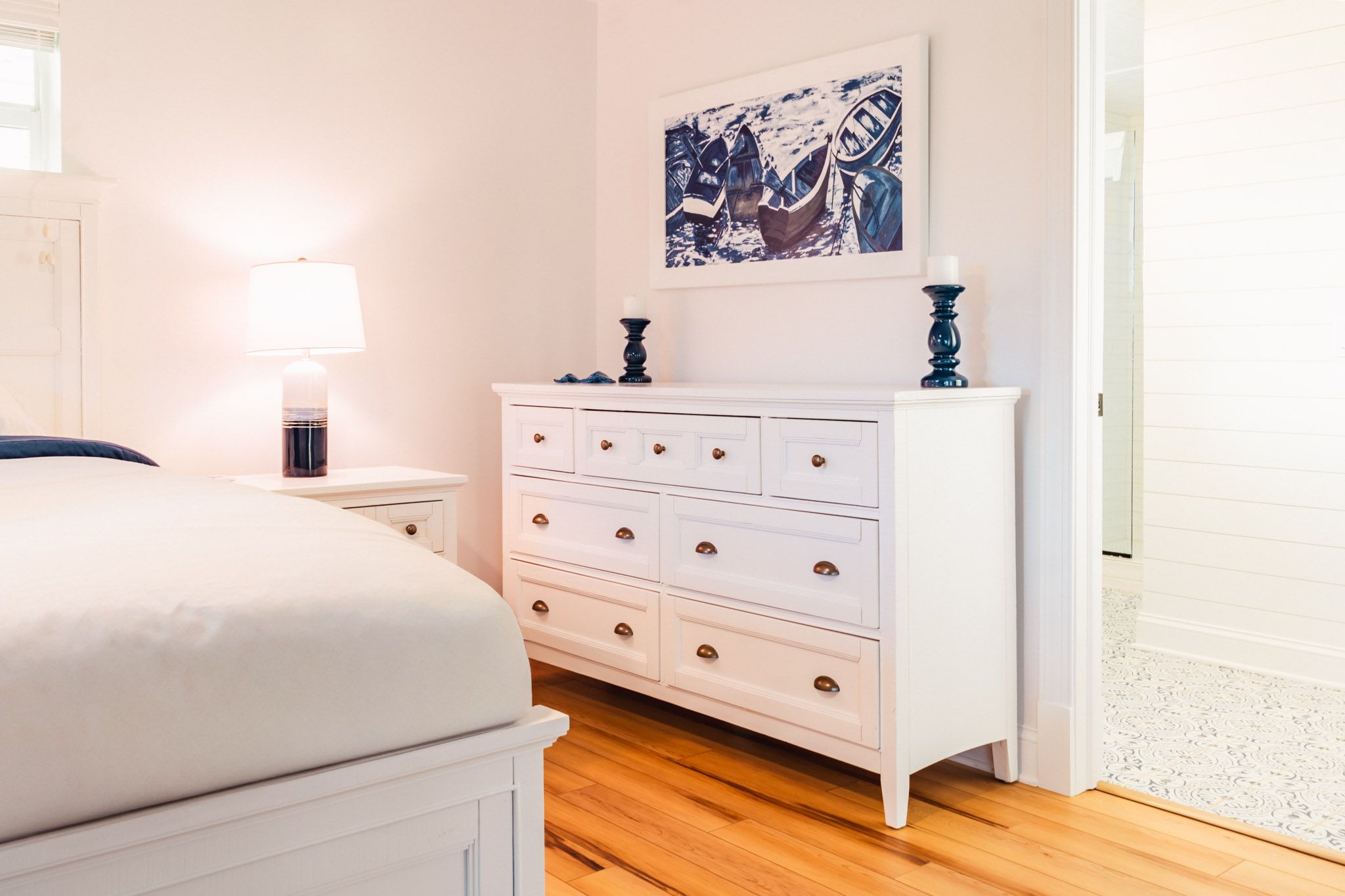 Master bedroom with king bed.