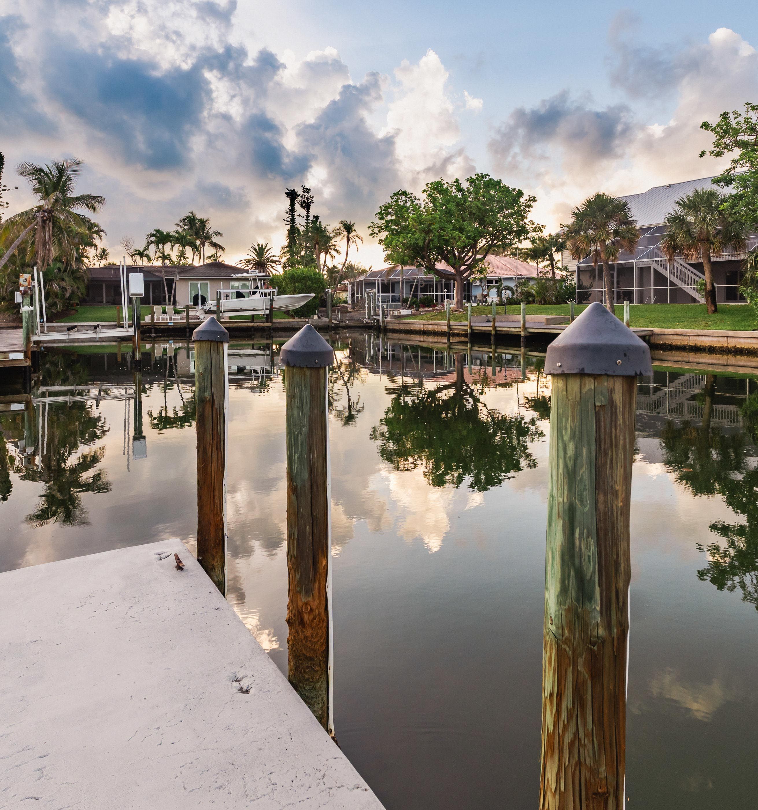 Dock and canal view from the yard.