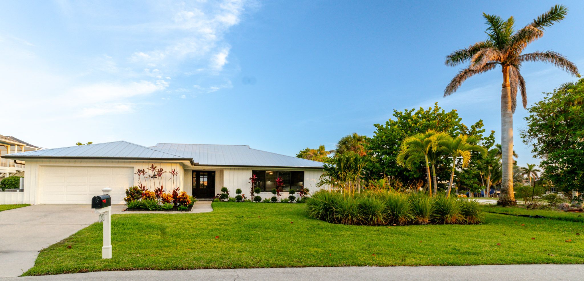 Curb appeal and entry walkway.